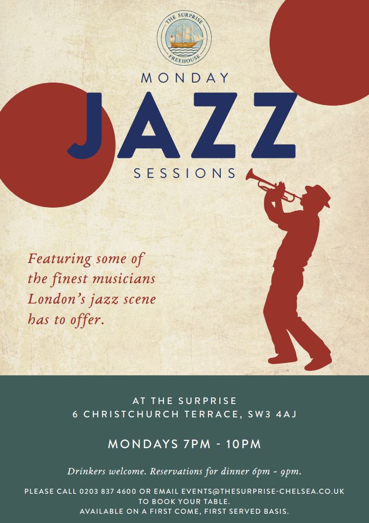 Monday Jazz Sessions at The Surprise - The Surprise Chelsea